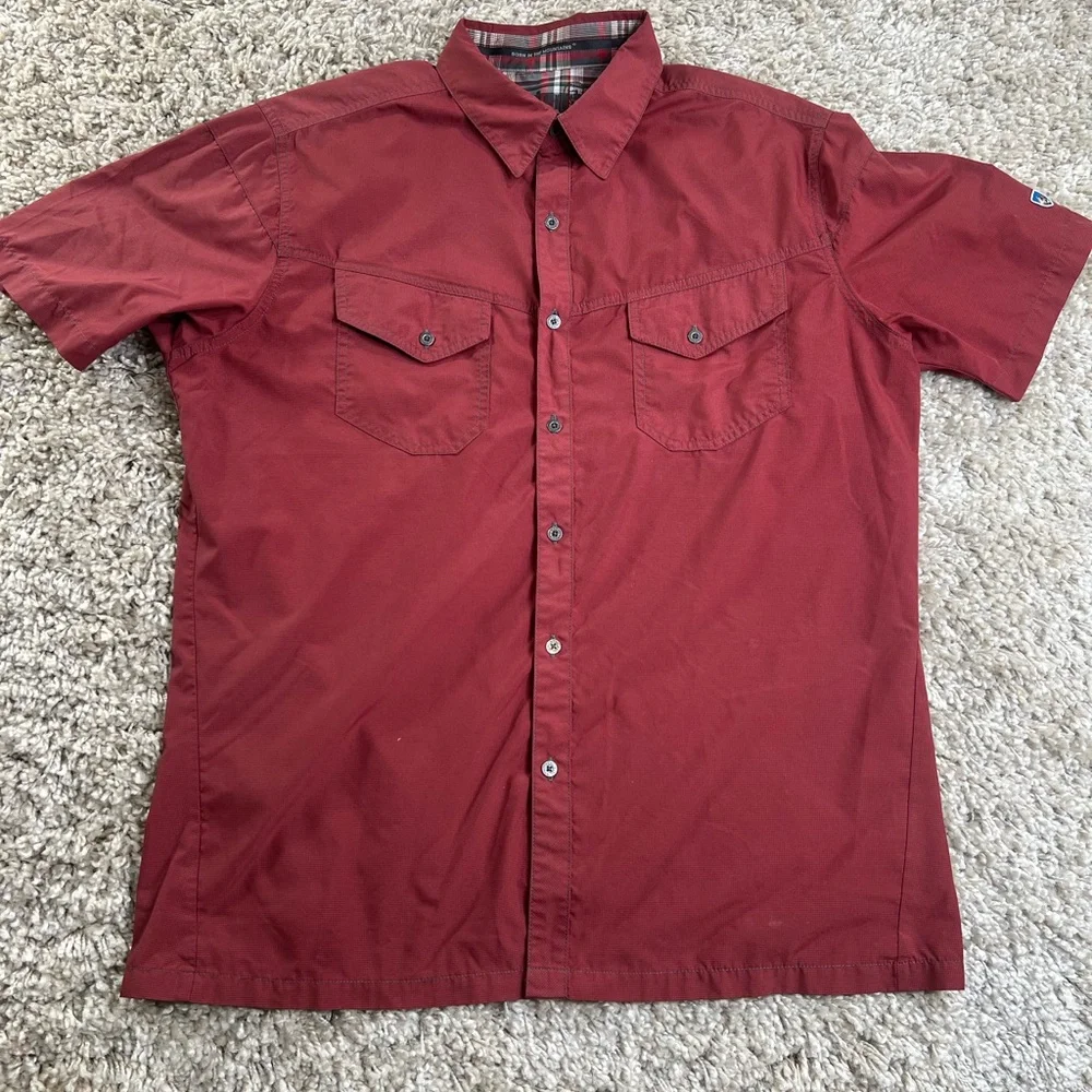 Kuhl Blue and Brown Plaid/Maroon Button-Down Shirt lot - Picture 2 of 14